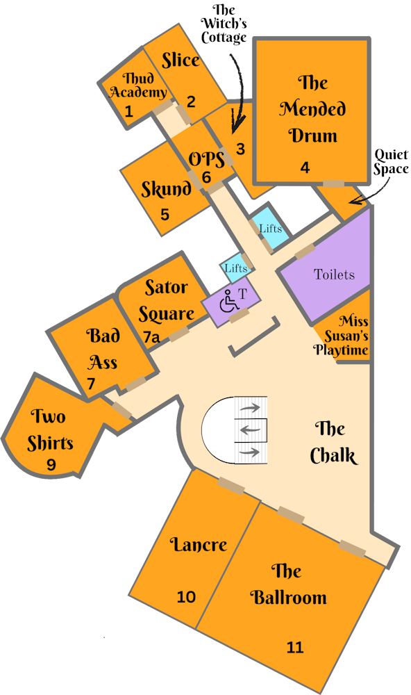 Map of the convention function rooms
