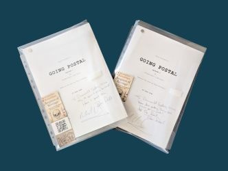 Going Postal telemovie script - a charity auction item