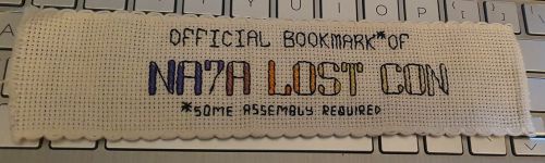 Cross-Stich Lost Con bookmark