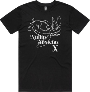 Black T-Shirt with Glow-in-the-dark print (front)